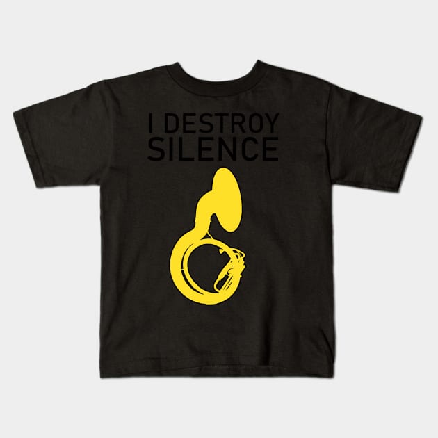 I destroy silence gift for you Kids T-Shirt by Benedict Carter 